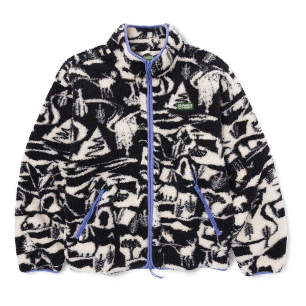New Parks Project Park Shadows sz Medium Unisex  Full zip fleece jacket - Picture 3 of 8